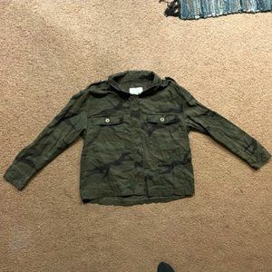 Green Camo Button-Down Shirt